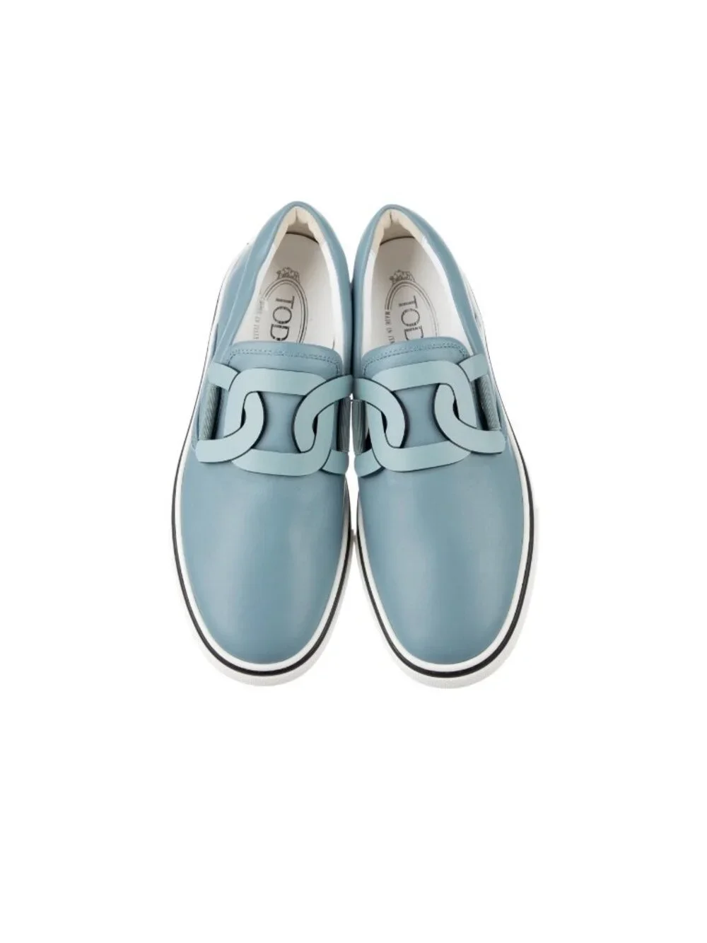 Tod’s Women’s Catena Pelle Slip-on Leather Sneakers Light Blue EU38